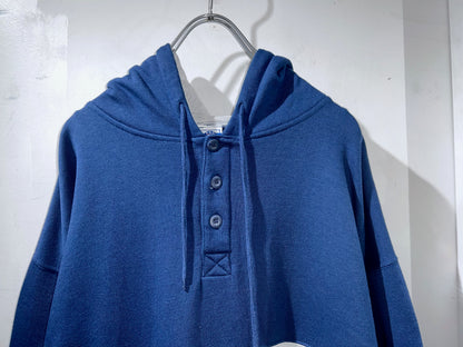 Vintage Colorblock Half-button Hoodie
