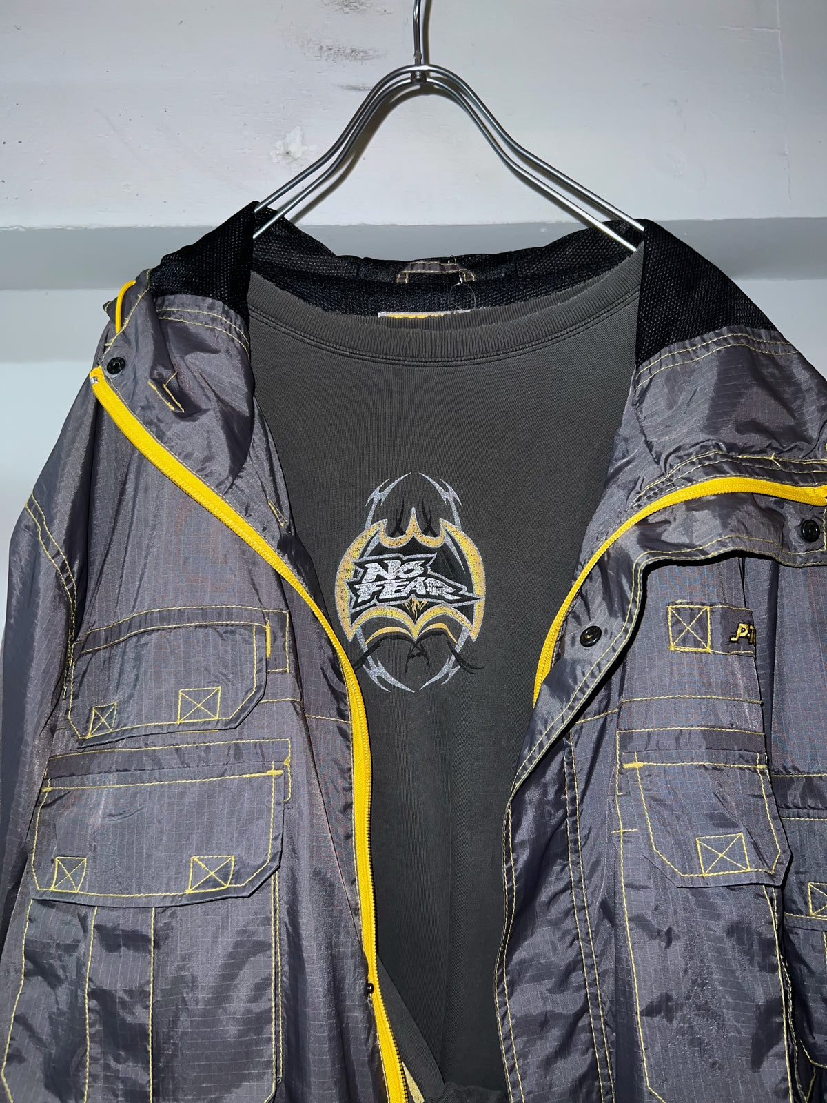 Y2K P-TEK Multi Pocket Nylon Hooded Jacket
