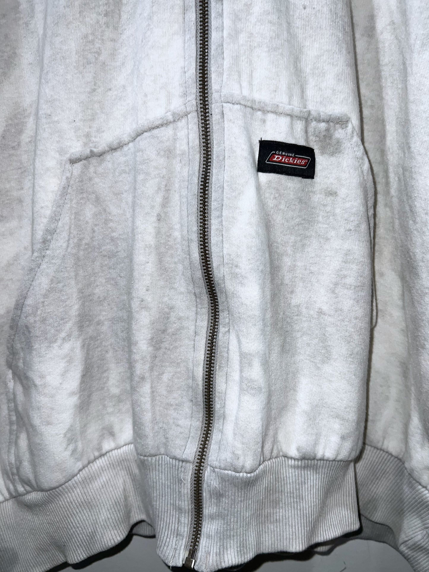 Old Dickies Thermal-lined Zip Up Hoodie Dirty White