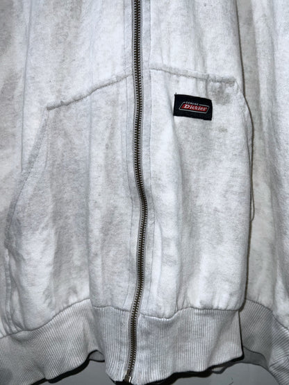 Old Dickies Thermal-lined Zip Up Hoodie Dirty White