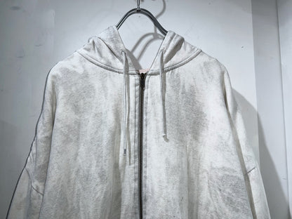 Old Dickies Thermal-lined Zip Up Hoodie Dirty White