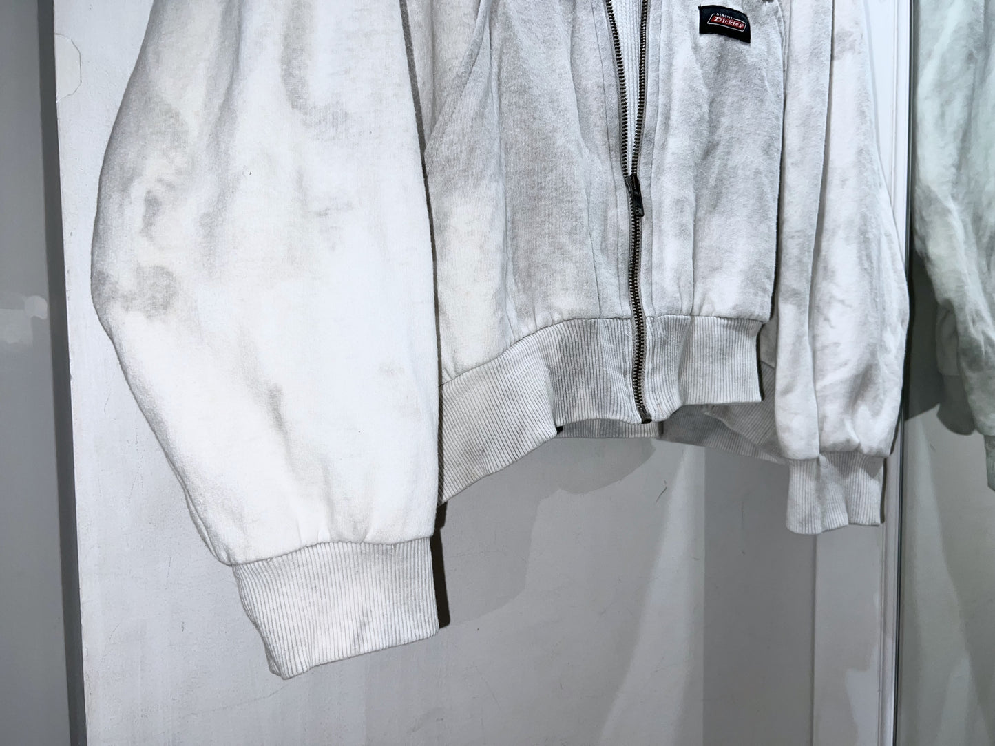 Old Dickies Thermal-lined Zip Up Hoodie Dirty White