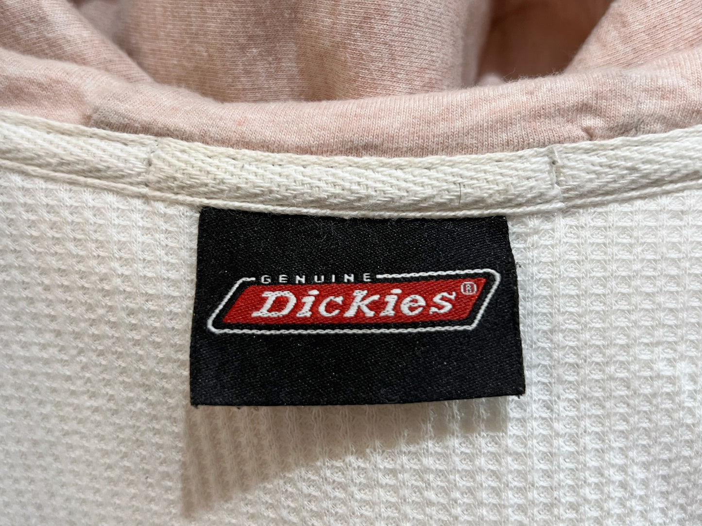 Old Dickies Thermal-lined Zip Up Hoodie Dirty White