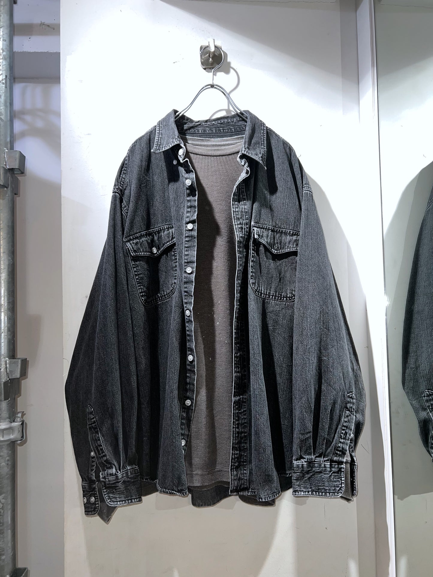 Croft & Barrow Black Denim Button Down Shirt