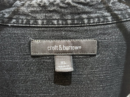 Croft & Barrow Black Denim Button Down Shirt