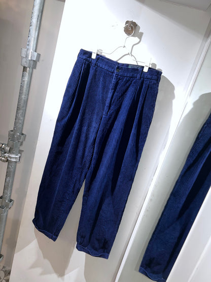 90s Deep Blue Wide Wale Corduroy Slacks