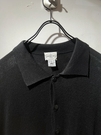 Old Italy Made Lightweight Knitted Polo Shirt