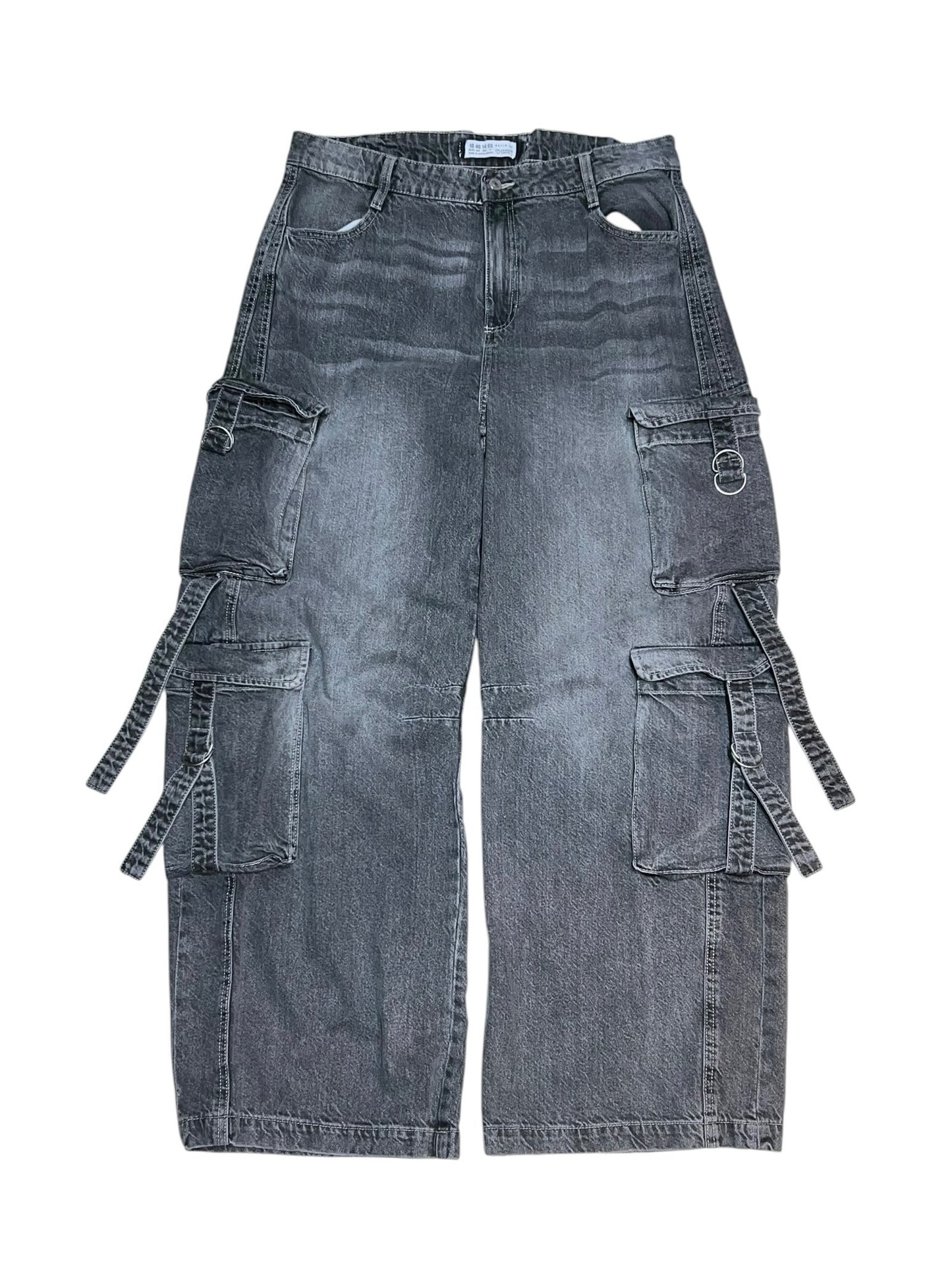 10s Barrel Baggy 8 Pocket Denim Cargo Pants