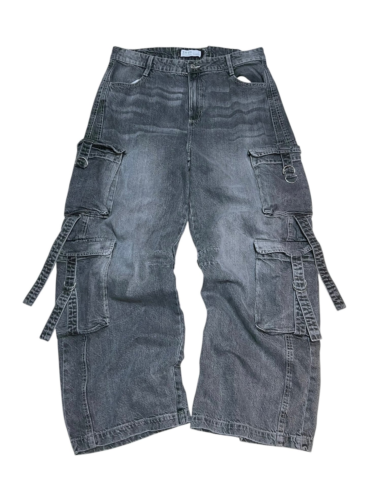 10s Barrel Baggy 8 Pocket Denim Cargo Pants