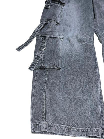 10s Barrel Baggy 8 Pocket Denim Cargo Pants