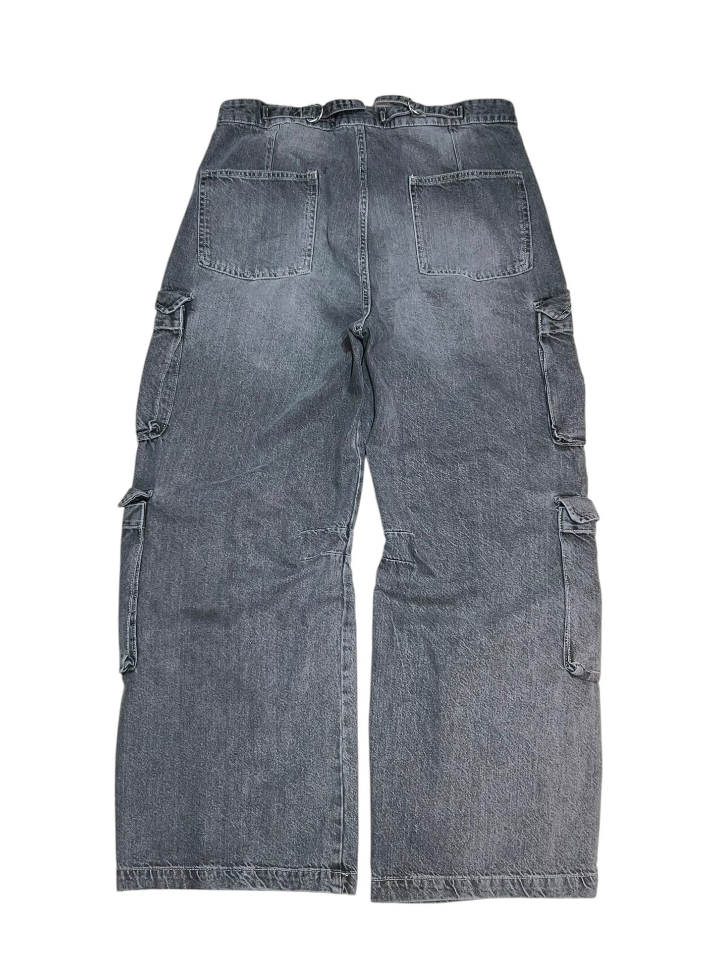 10s Barrel Baggy 8 Pocket Denim Cargo Pants