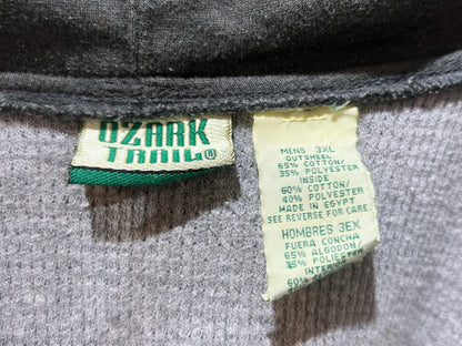 Vintage Thermal-Lined Zip Hoodie Sanfaded Grey