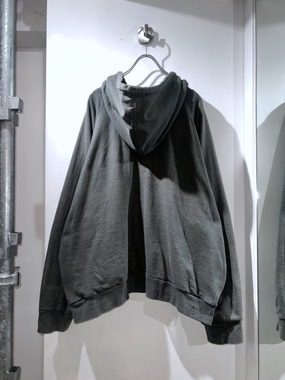 Vintage Thermal-Lined Zip Hoodie Sanfaded Grey