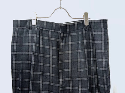 Vintage Baggy Plaid Slacks Pants
