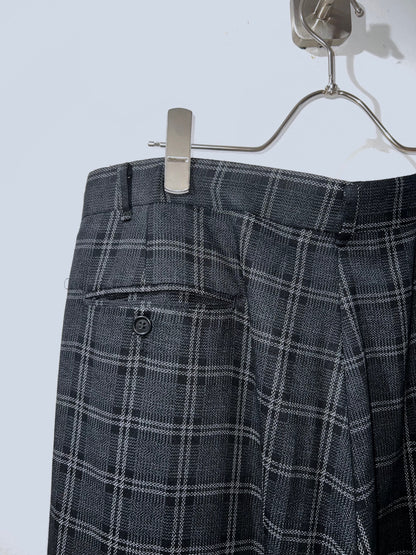 Vintage Baggy Plaid Slacks Pants