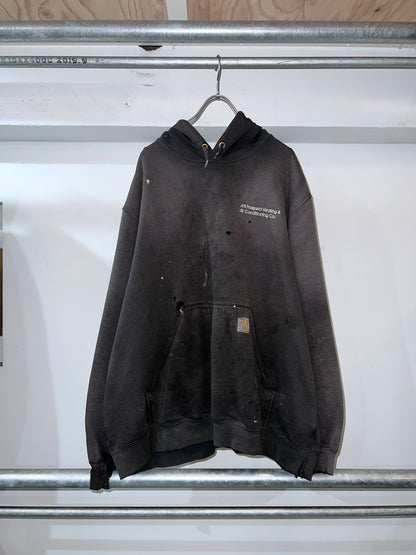 old Carhartt Faded Black Hoodie