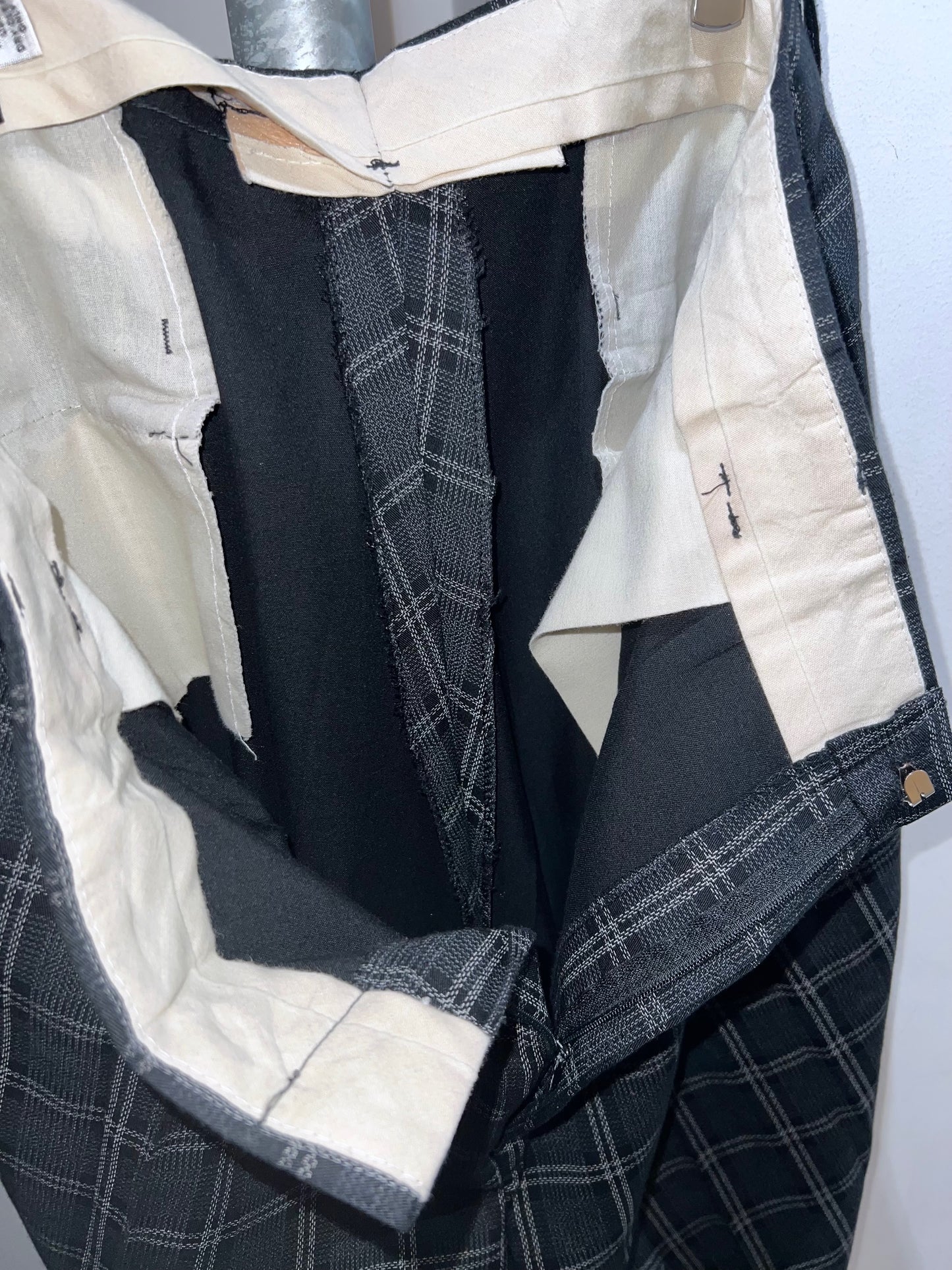 Vintage Baggy Plaid Slacks Pants