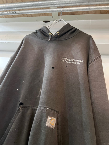 old Carhartt Faded Black Hoodie