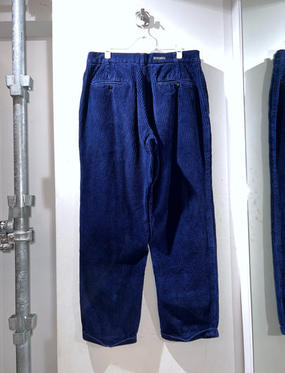 90s Deep Blue Wide Wale Corduroy Slacks