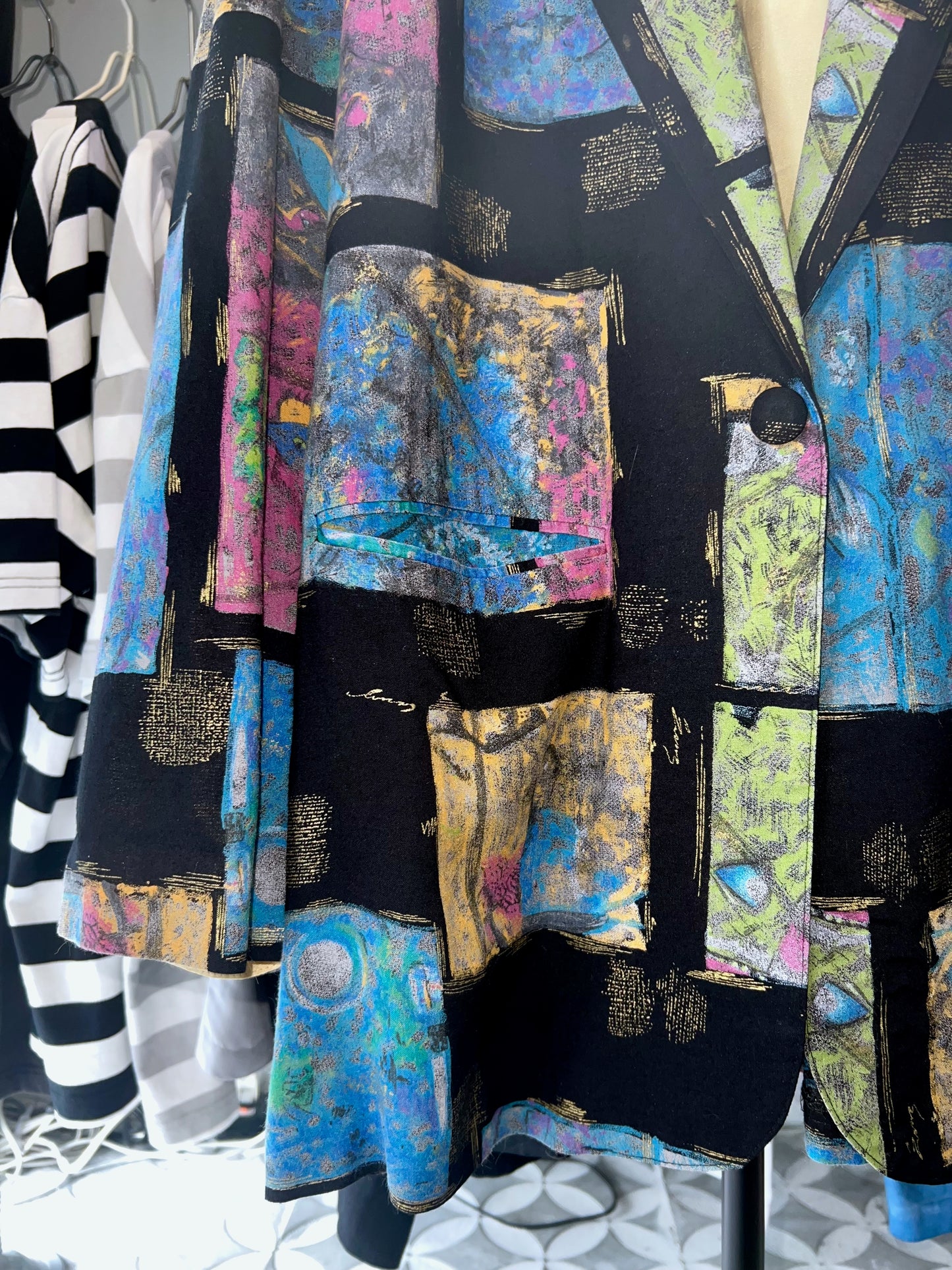 Vintage Rayon 1B Tailored Jacket