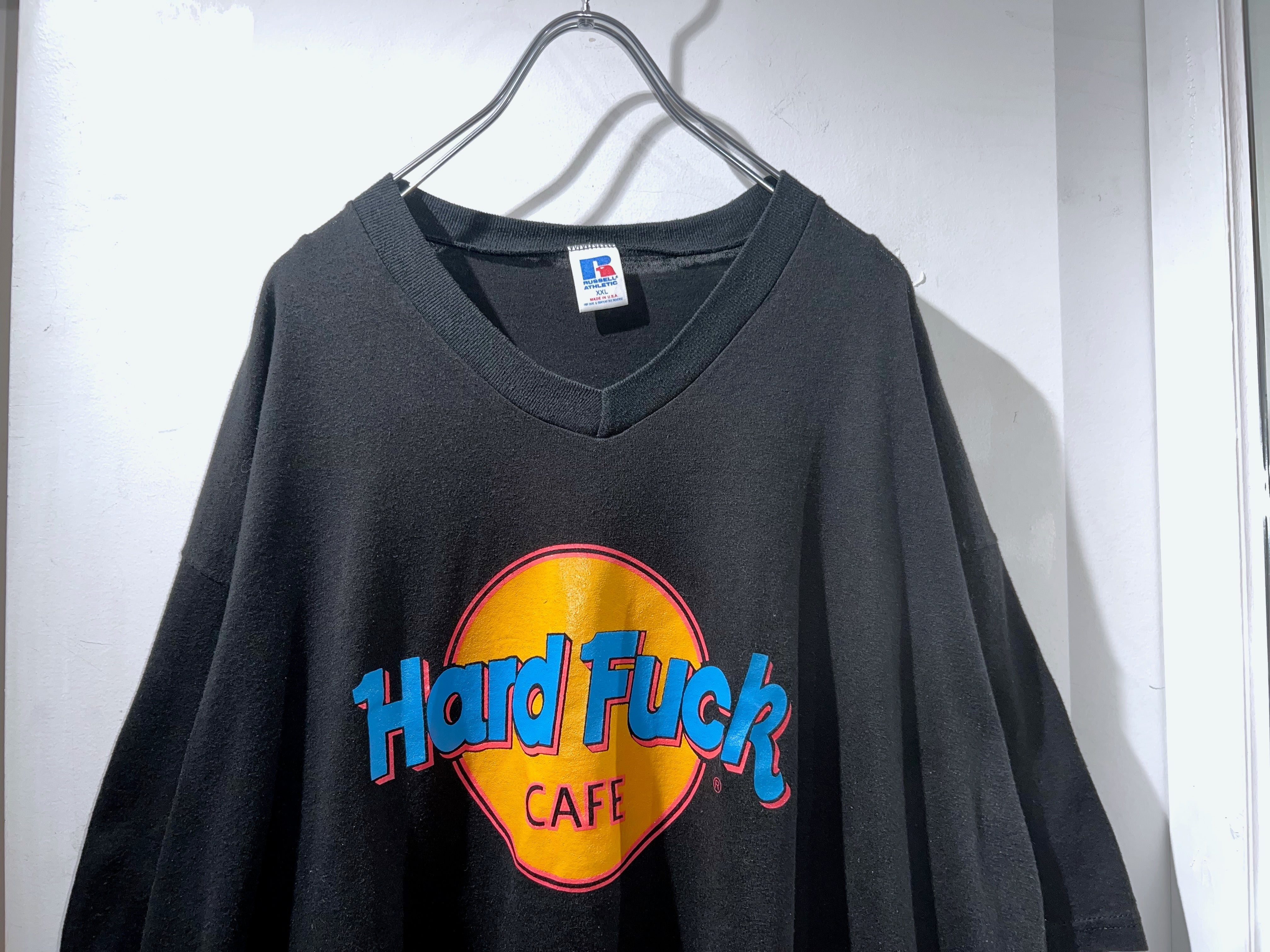 90's Hard Fuck Cafe V-Neck Tee – BUSINESS AS USUAL