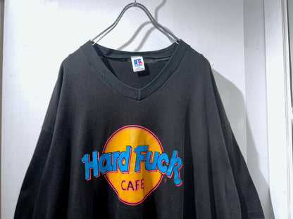 90's Hard Fuck Cafe V-Neck Tee