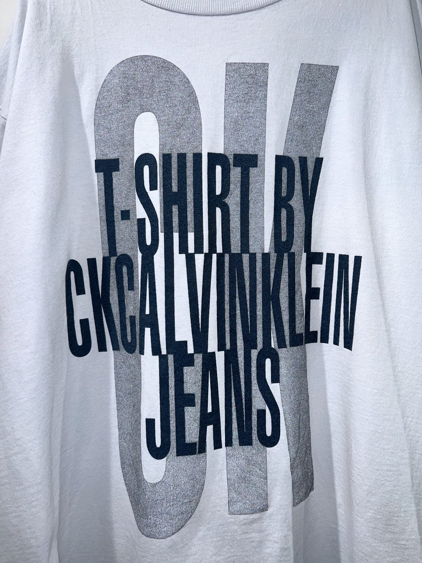 90s Calvin Klein The Scent of Minimalism Print T-Shirt