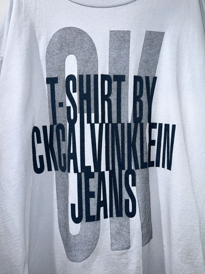 90s Calvin Klein The Scent of Minimalism Print T-Shirt