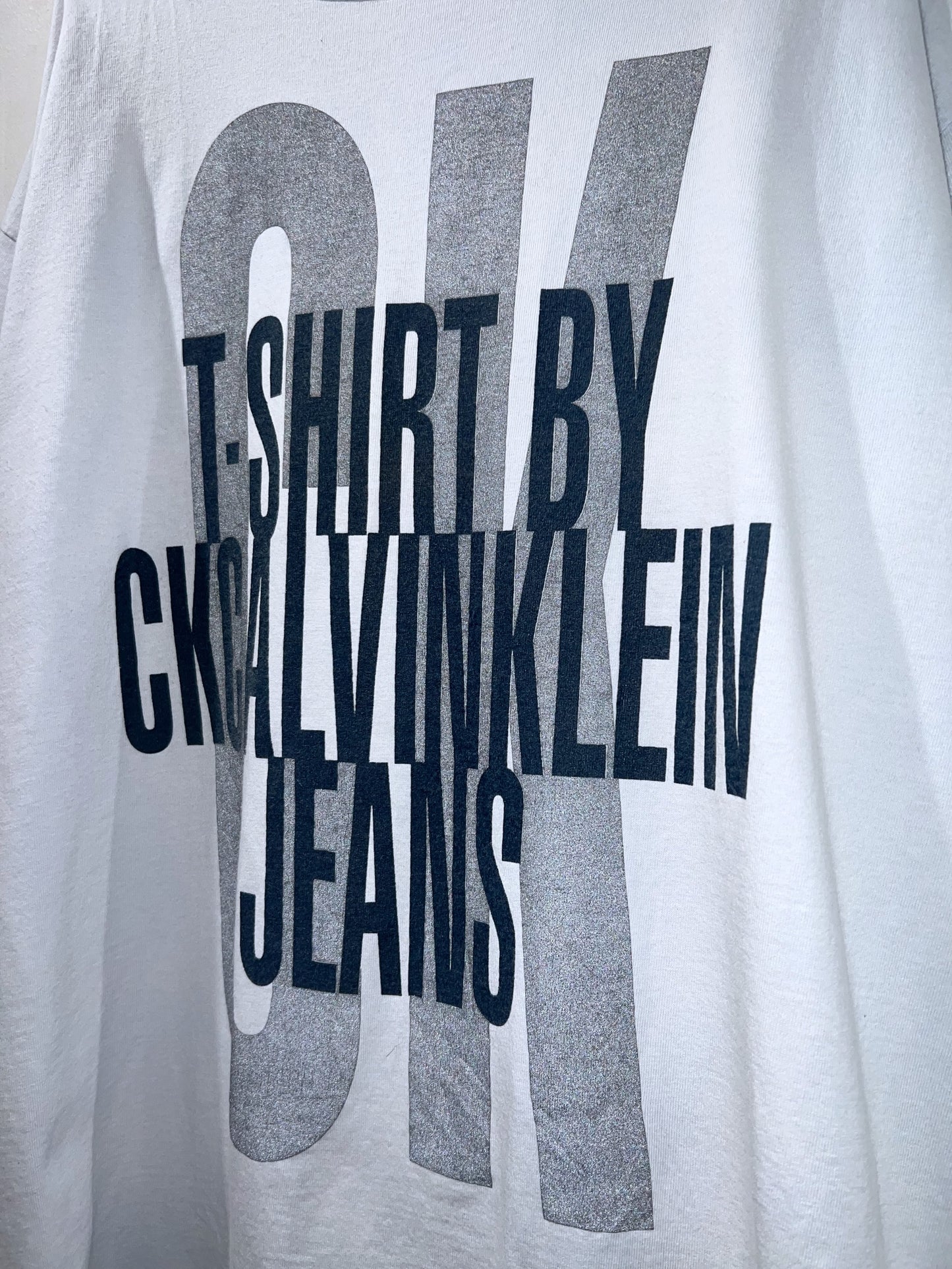90s Calvin Klein The Scent of Minimalism Print T-Shirt