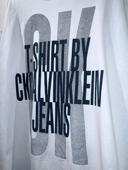 90s Calvin Klein The Scent of Minimalism Print T-Shirt