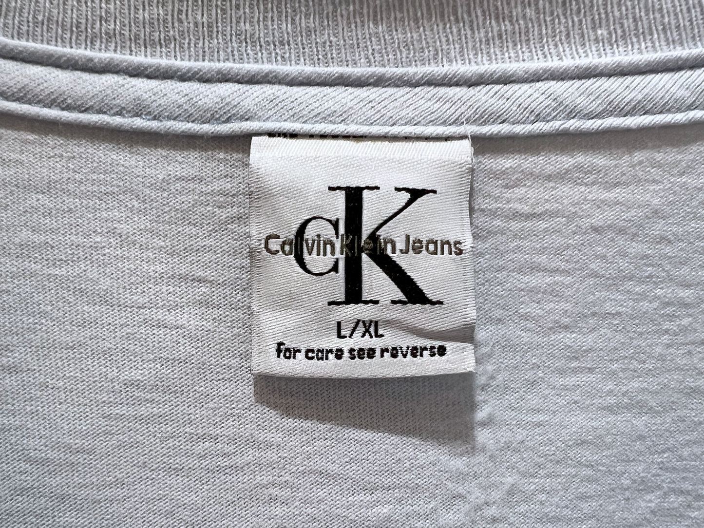 90s Calvin Klein The Scent of Minimalism Print T-Shirt