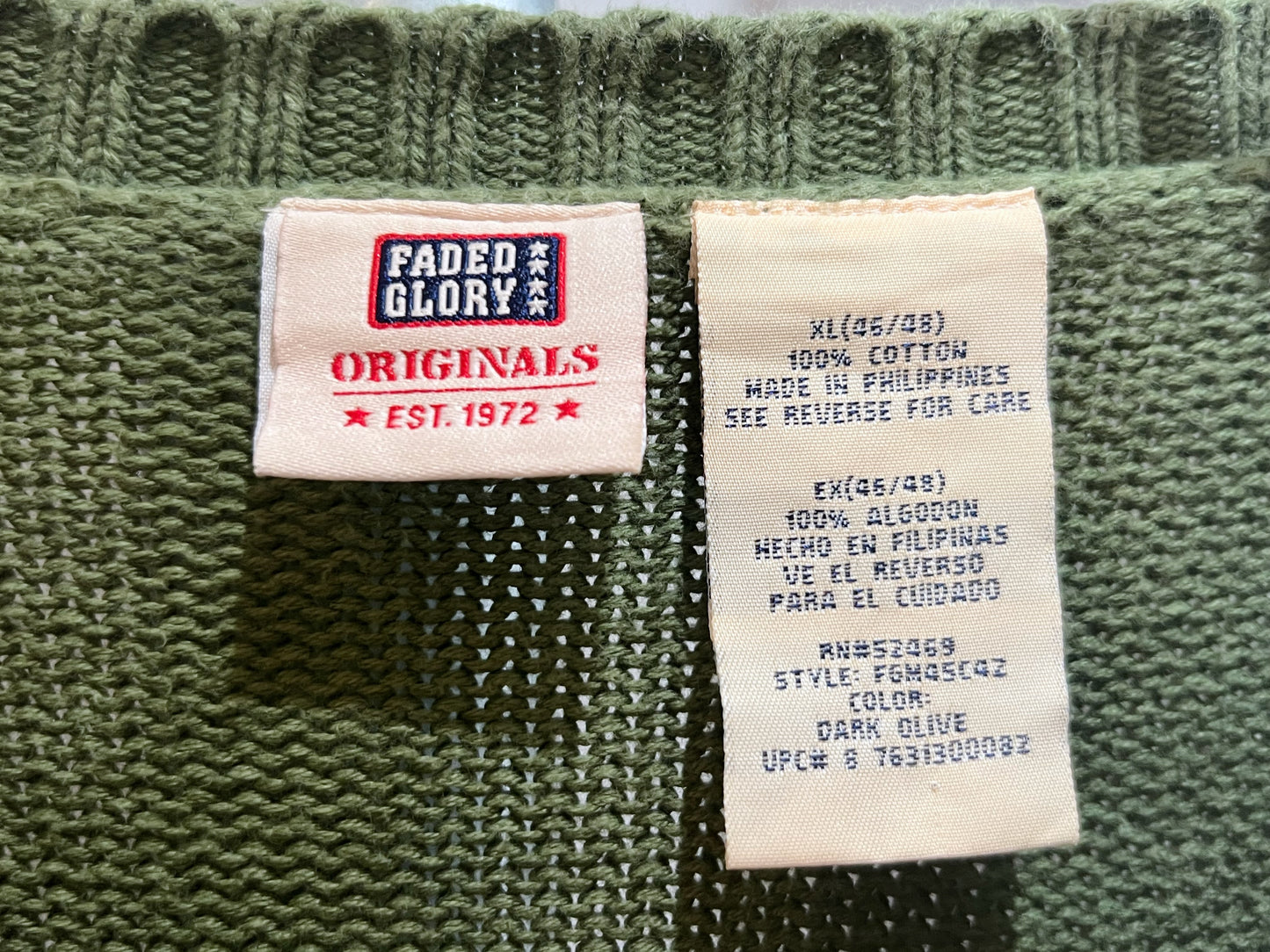 00s Faded Glory Cotton Sweater