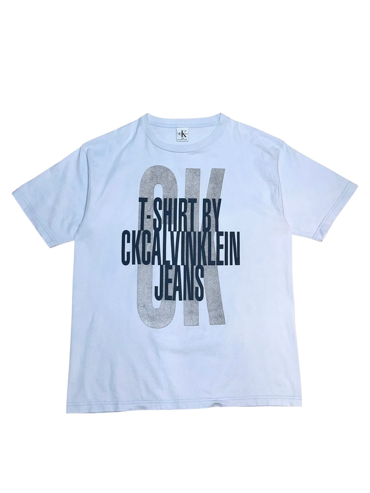 90s Calvin Klein The Scent of Minimalism Print T-Shirt