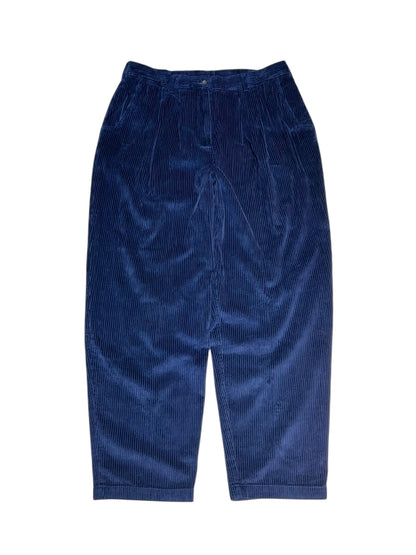 00's Deep Blue Wide Cord Trousers