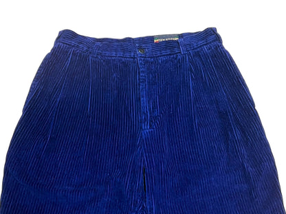 90s Deep Blue Wide Wale Corduroy Slacks