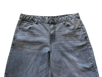 Asphalt Grey Wide Straight Jeans