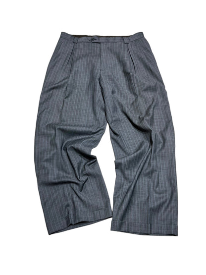 old Blue Striped Wide Slacks
