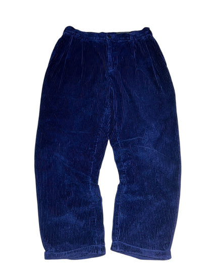 90s Deep Blue Wide Wale Corduroy Slacks