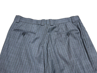 old Blue Striped Wide Slacks