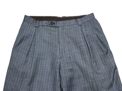 old Blue Striped Wide Slacks