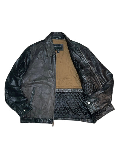 Vintage Bernardo Faded Leather Zip-Up Jacket