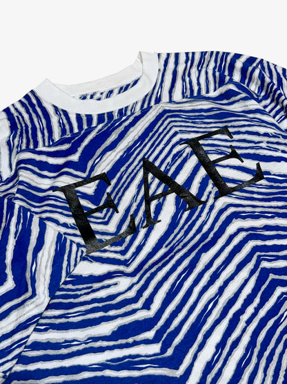 Blue Zebra Football Tee