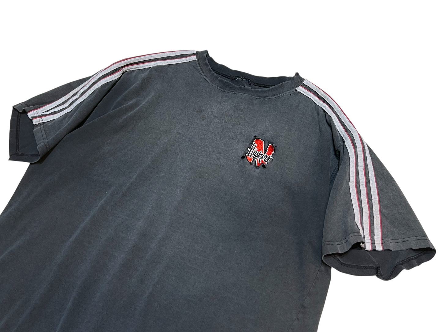Old Adidas Huskers Distressed Tee