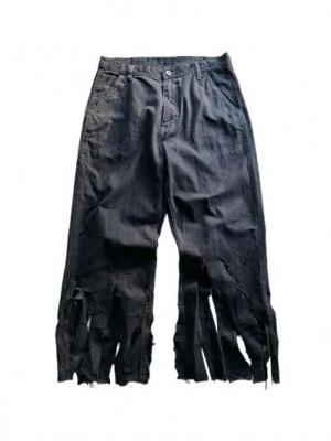 old Nautica Lacerated Wide Jeans