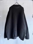 old Faux Leather Paneled Sweater