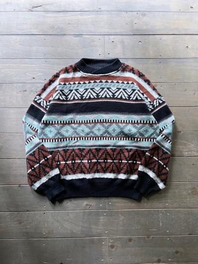 vintage Wool Mix Design Sweater