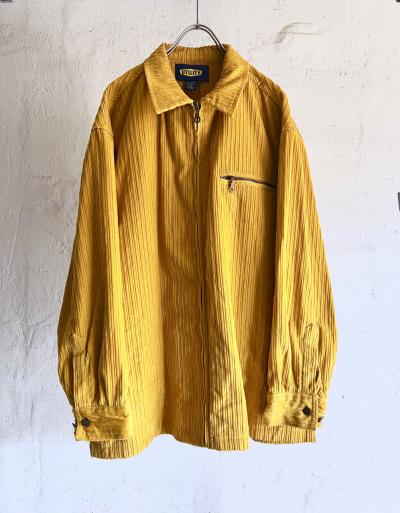 00s Honey Yellow Cord Zip-up Jacket
