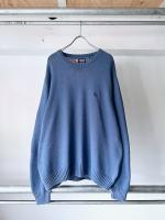 CHAPS Oversized Blue Cotton Sweater