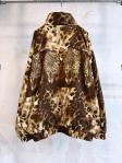 vintage Allover Leopard Zip up Blouson