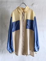 old Design Paneled Silk Shirt